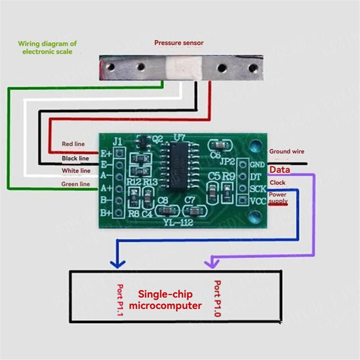 Diy Electronics Load Cell - Modul Sensor Tekanan Berat AD Load