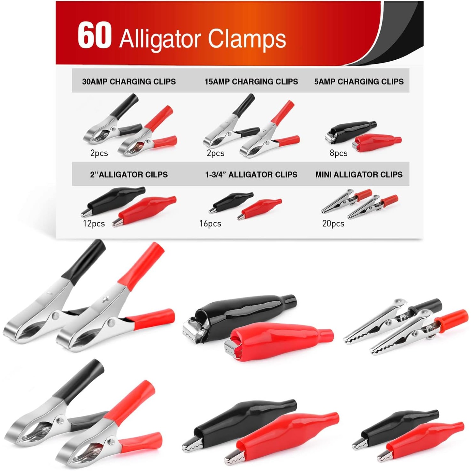 Nilight 60PCS Alligator Clip A - Diy Electronics Project Kit ulasan dan harga