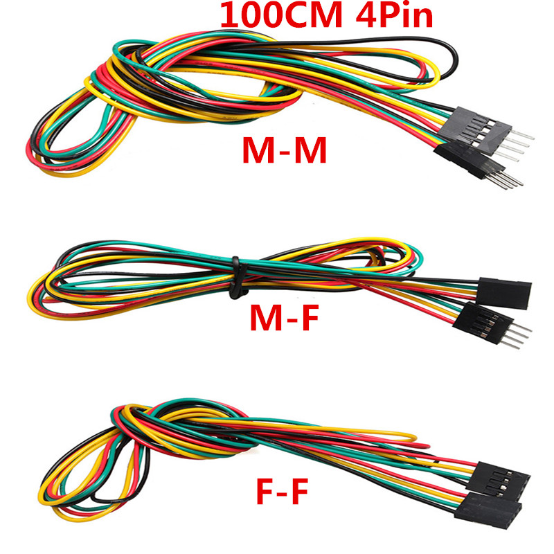 10 Pcs/lot 4pin 100 Cm M-M/M-F - Breadboard Jumper Wire ulasan dan harga