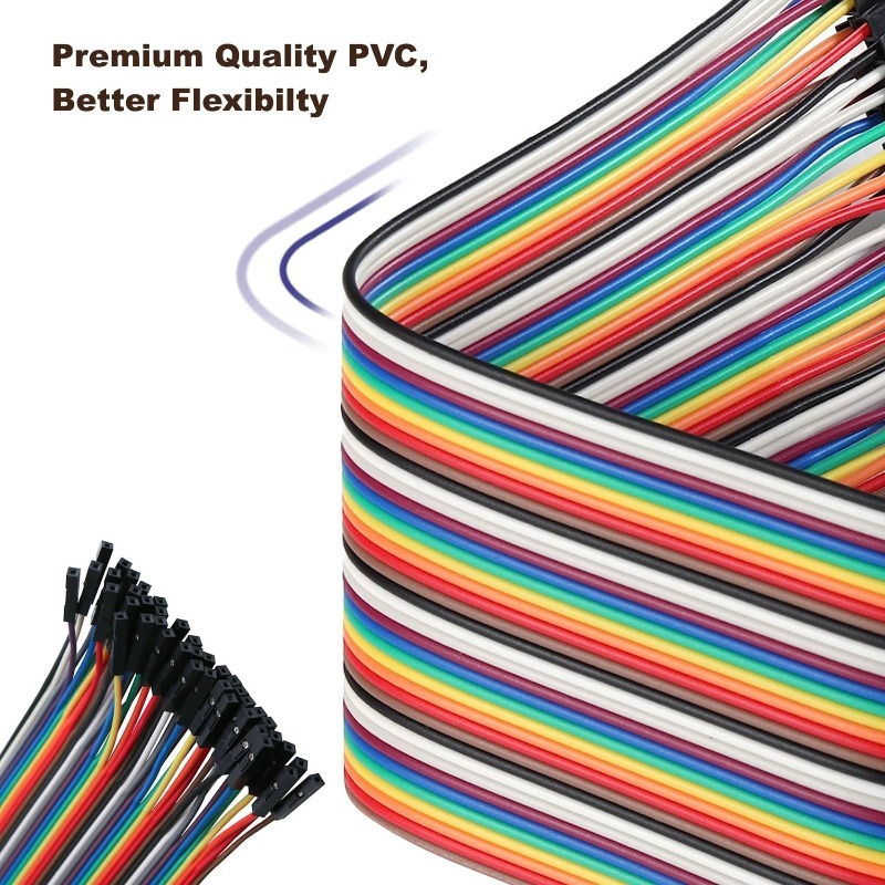 Kit Kabel Jumper Pita Dupont 4 - Breadboard Jumper Wire ulasan dan harga