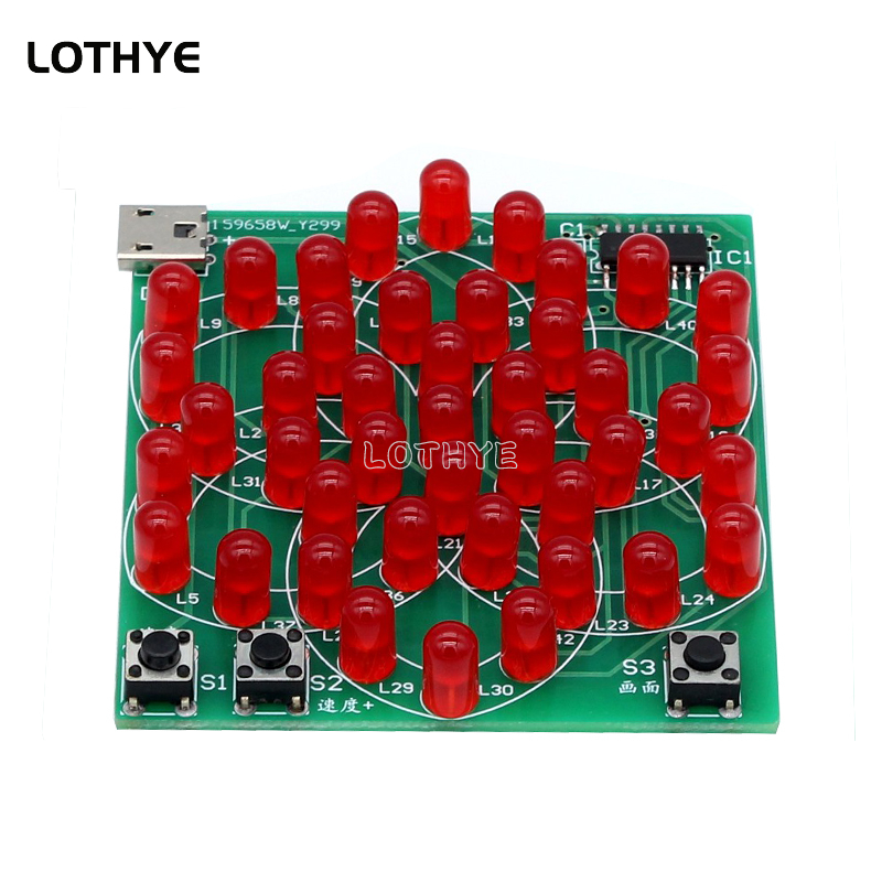 43 LED Multi gaya pola kincir  - Diy Electronics Hobby ulasan dan harga